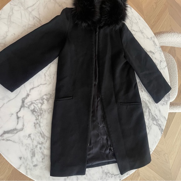 Zara Wool coat with removable Faux Fur - Picture 5 of 11